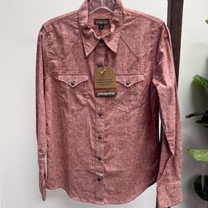 Patagonia Women's Red Button Down Shirt